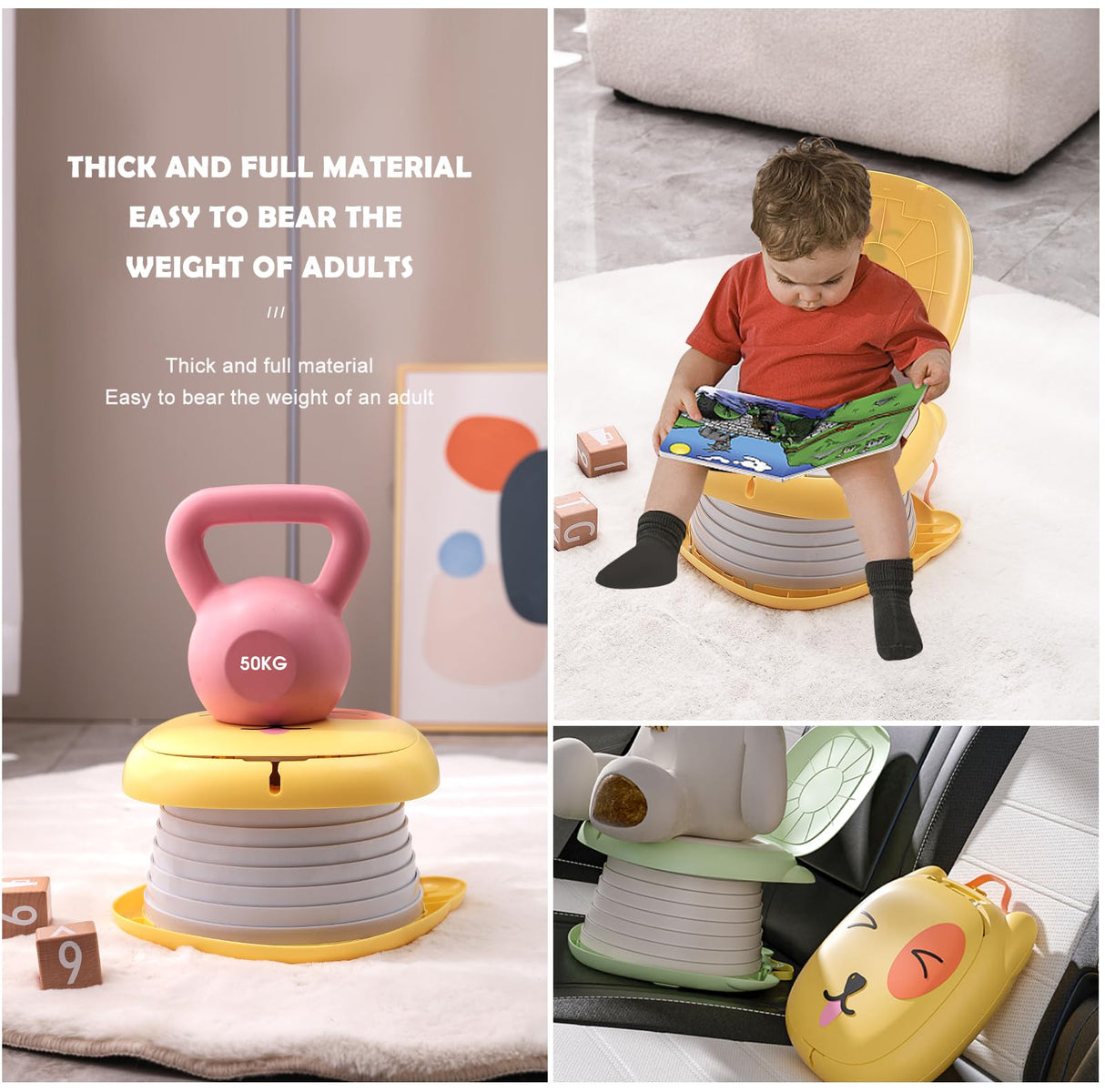 Folding Travel Potty for Toddlers, Yellow - view 9