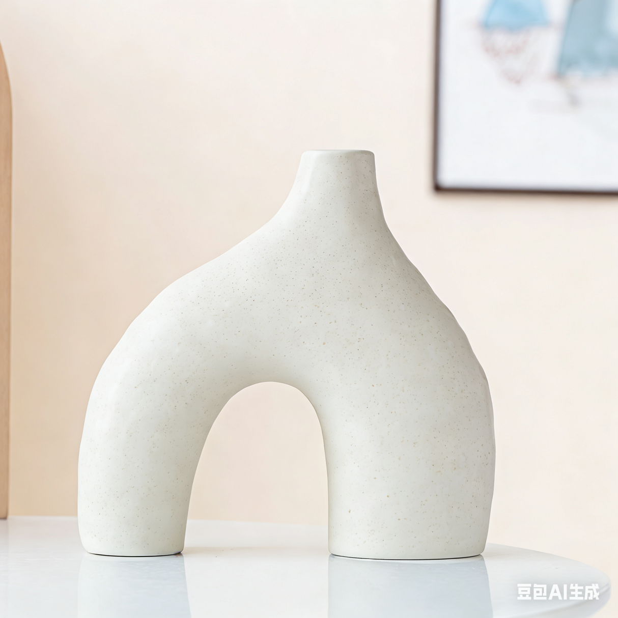 Trevi Ceramic Vase Set, White, 2pcs