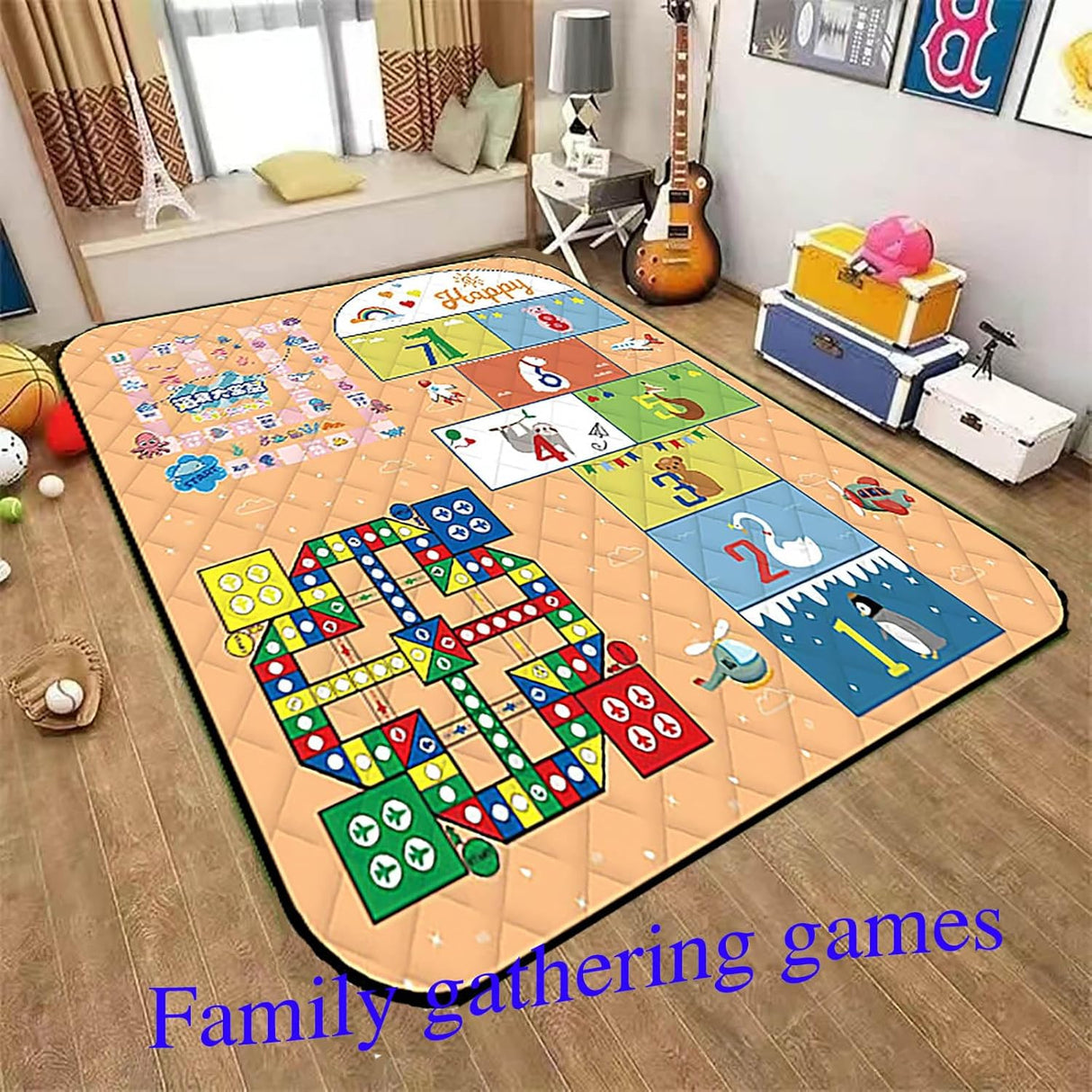 Ennerdale Waterproof Picnic Blanket with Game Print, Extra Large 200x200cm