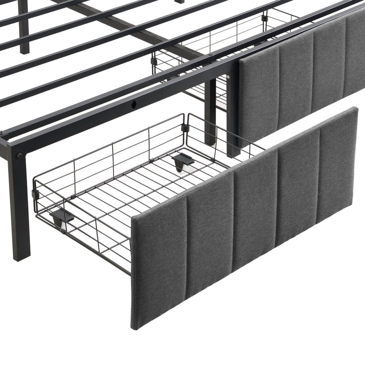 Sutri Double Storage Bed Frame, Grey