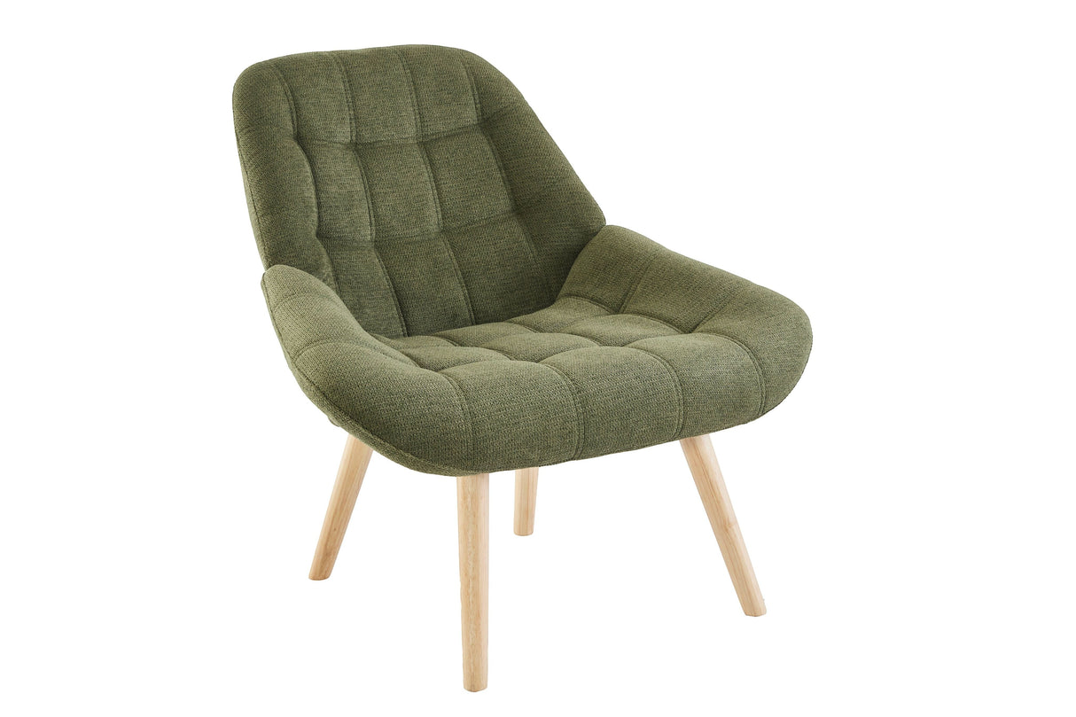 Hargraves Wingback Chair, Olive Green Fabric