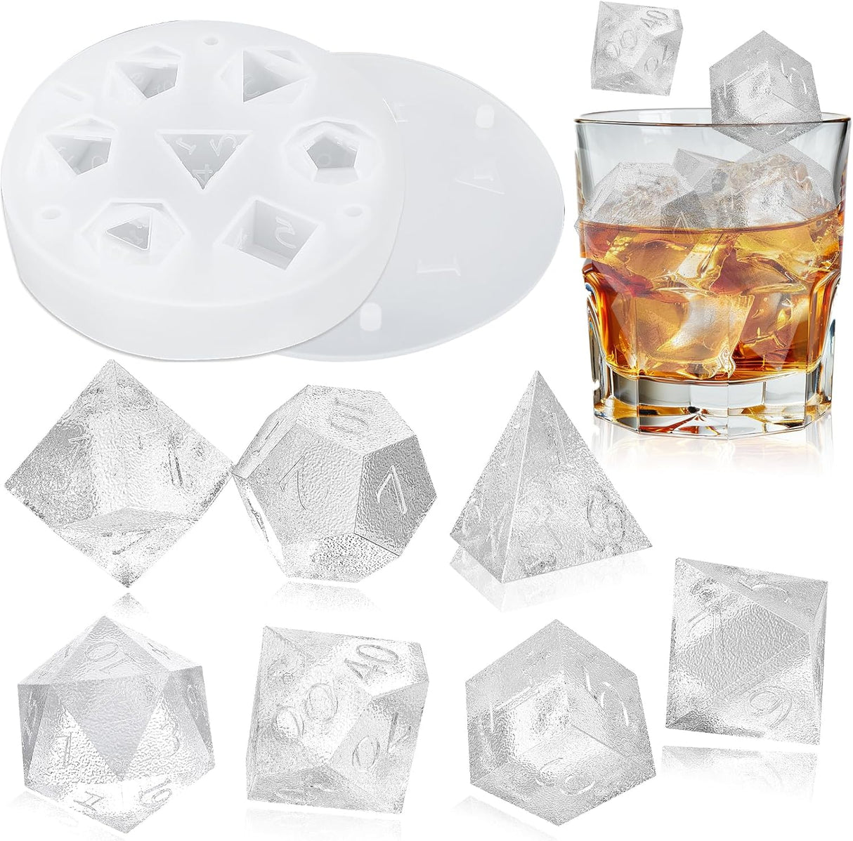 Linares transparent dice shaped ice cube mould
