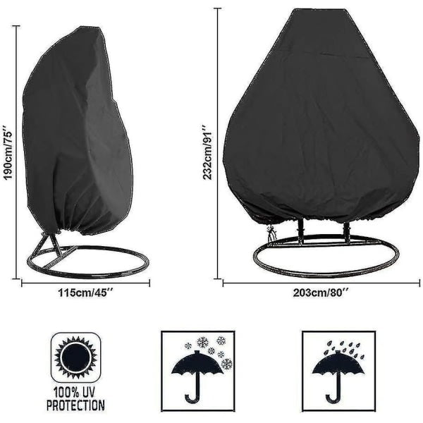 Hanging Egg Chair Cover Oxford 190 x 115cm