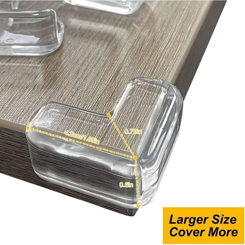 Penshurst Corner Guards, 20pcs, Clear Furniture Protectors