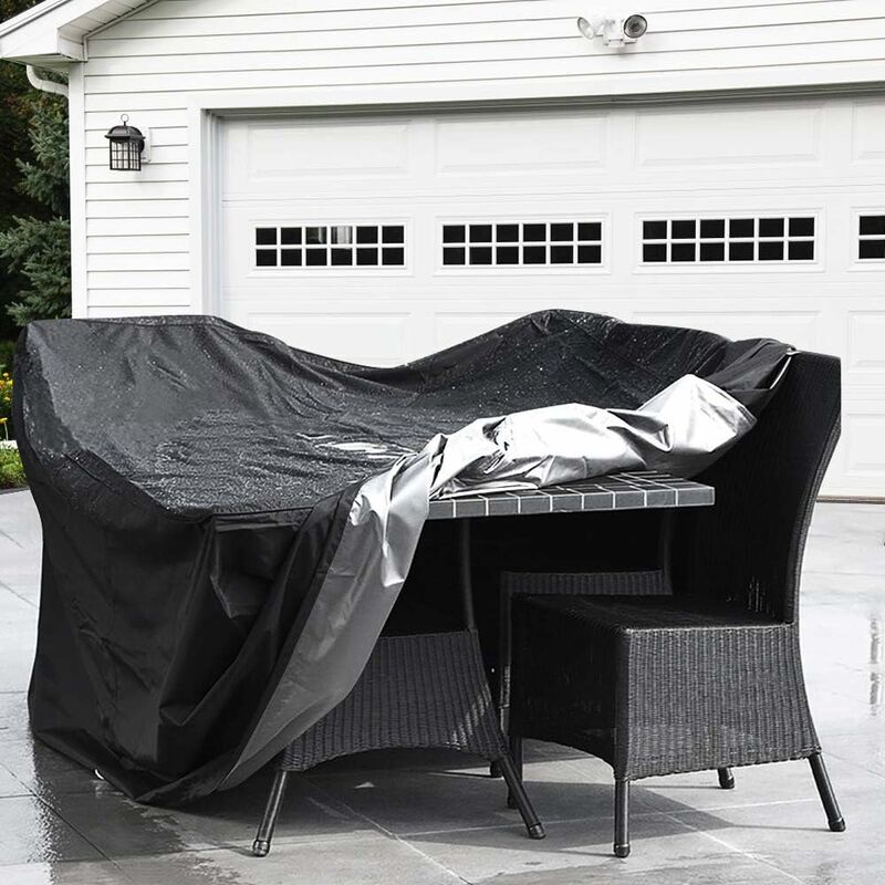 Rectangular Table Cover 210T Polyester, Black 200 x 160 x 70cm