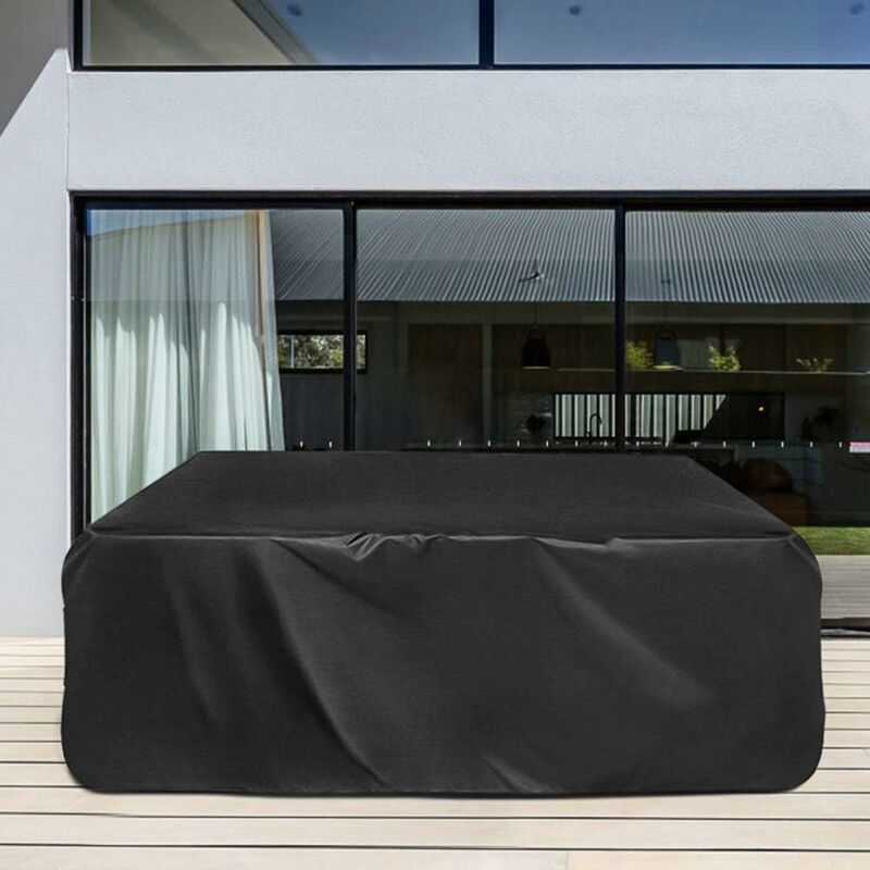 Rectangular Table Cover 210T Polyester, Black 200 x 160 x 70cm