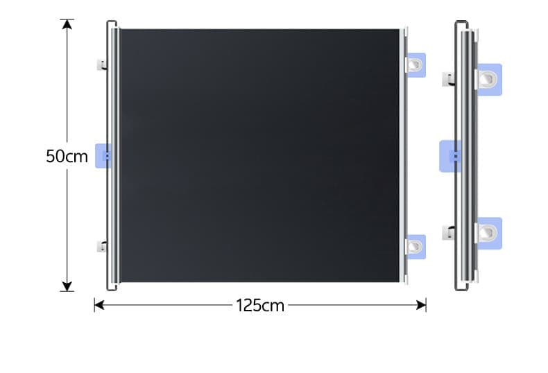 Retractable Safety Gate, No Drill Mesh 190cm Wide