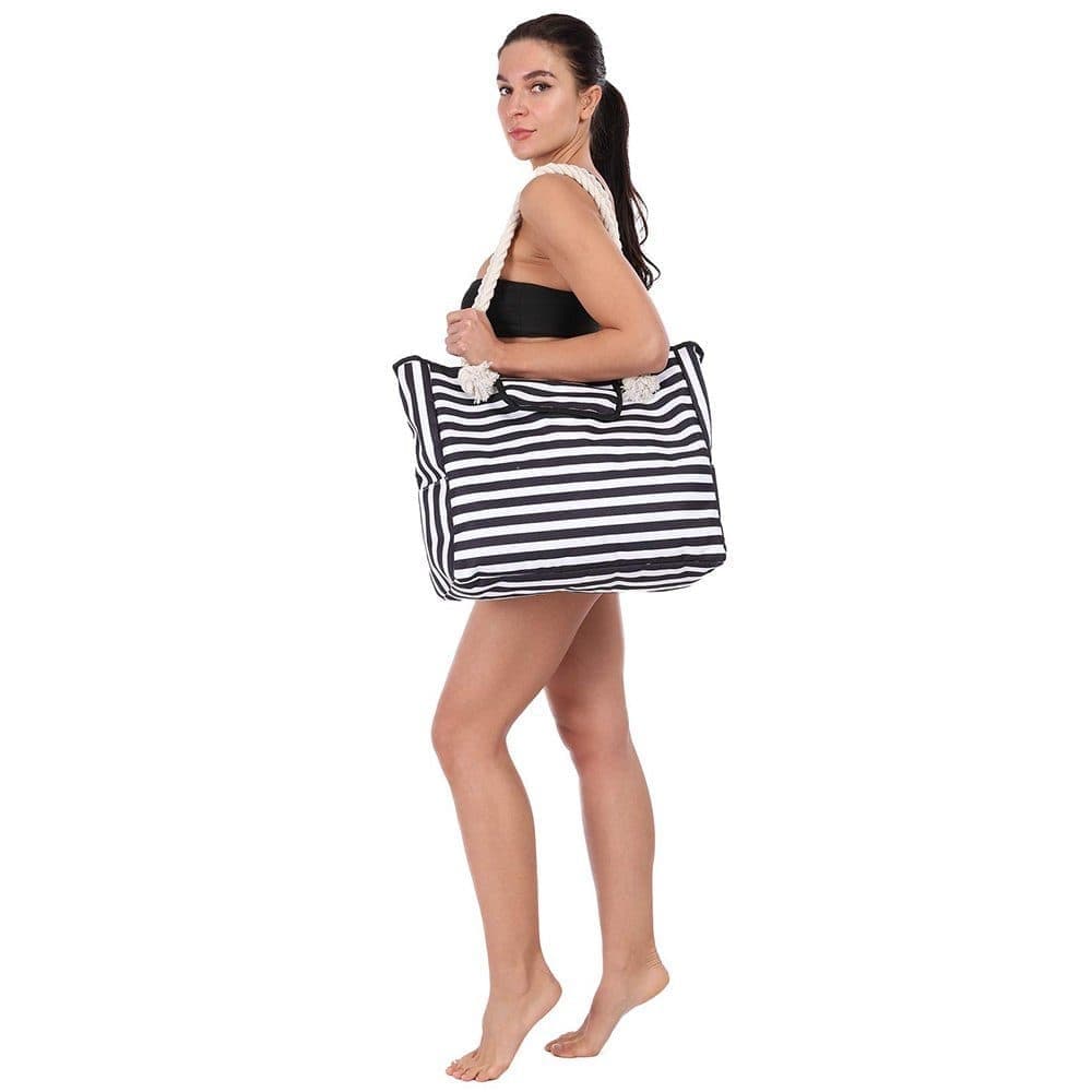Belves Beach Bag, Large Canvas Tote