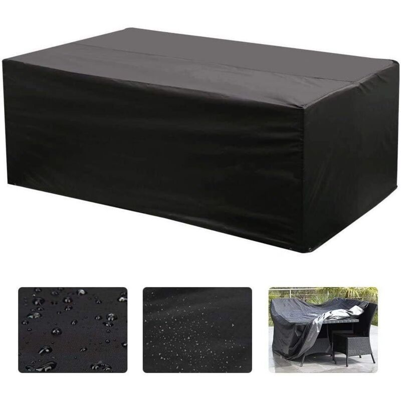 Rectangular Table Cover Oxford 210D Black 150 x 130 x 90cm