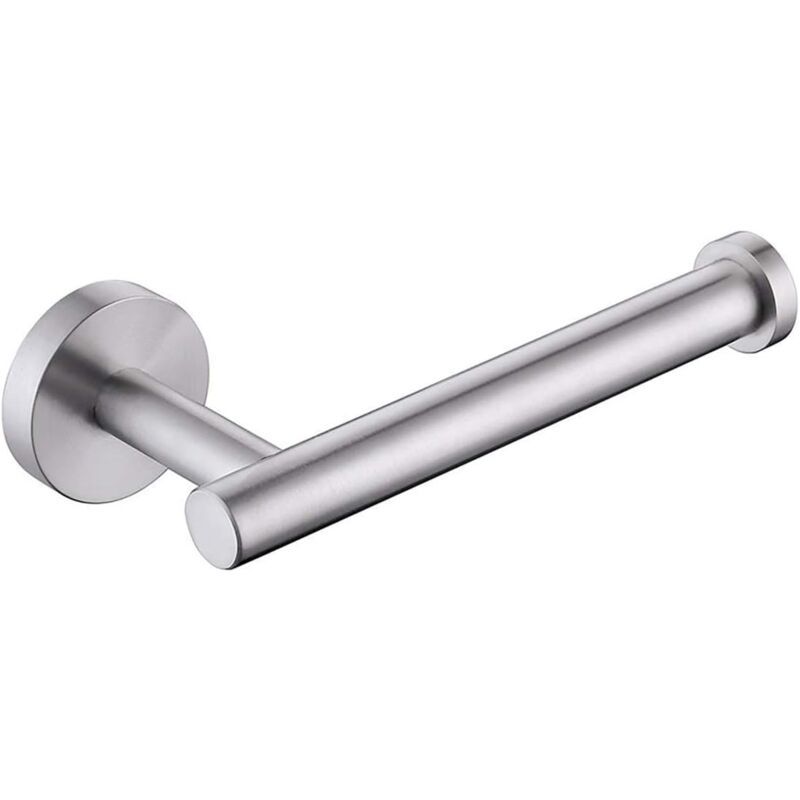 Brushed stainless steel wall mounted toilet paper holder with end stop