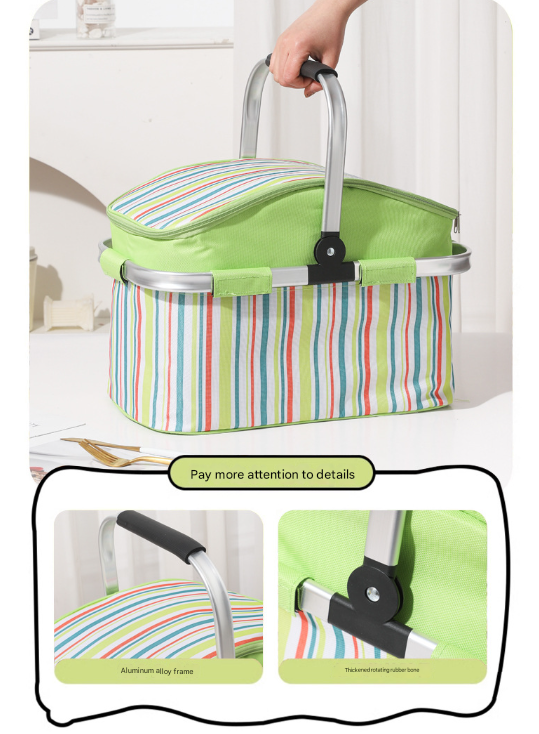 Bergerac Insulated Picnic Basket, 27L Foldable