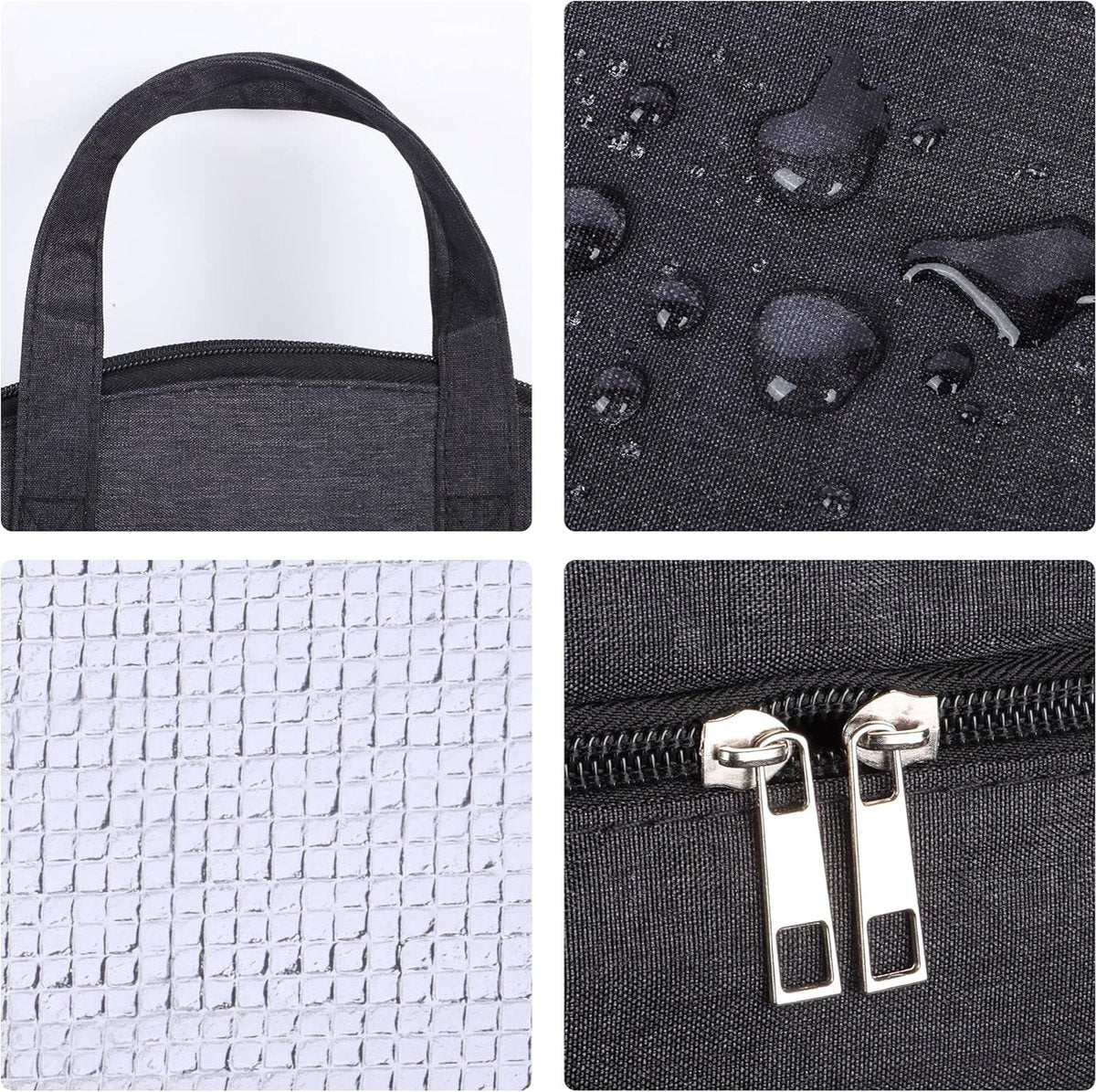 Wallagoot Insulated Lunch Bag, Double Compartment, Foldable