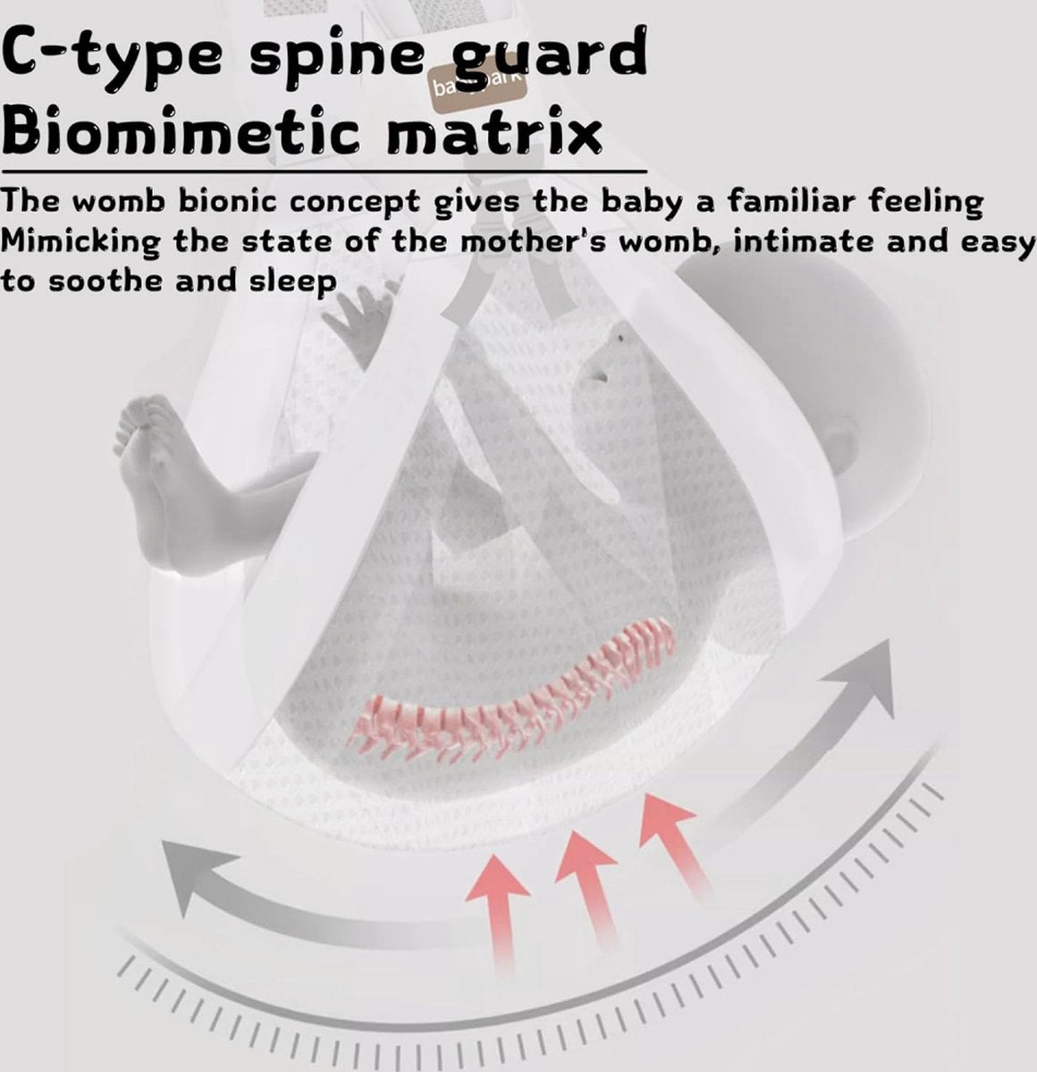Ergonomic baby carrier with breathable mesh panels