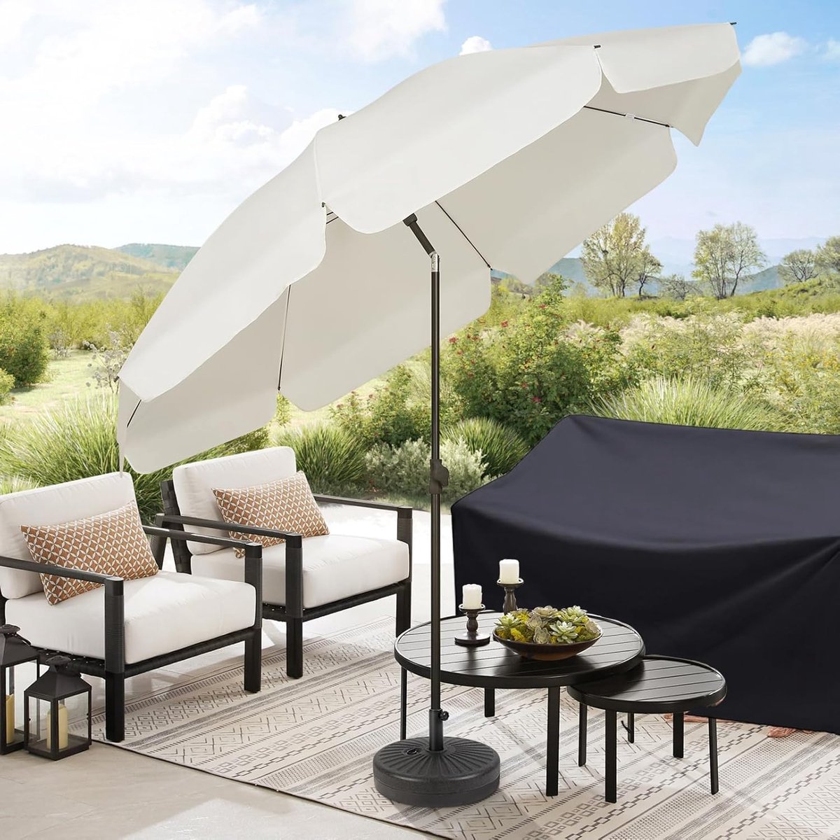 2 Seater Garden Bench Cover Oxford 210D Black 163 x 66 x 89cm