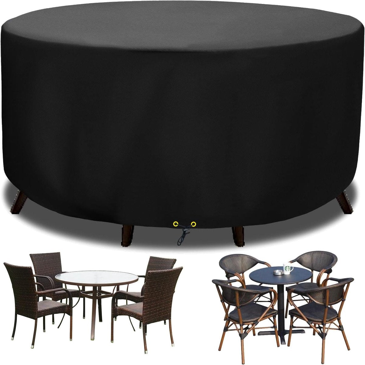 Round Table Cover Oxford 420D Black D130 x H71cm