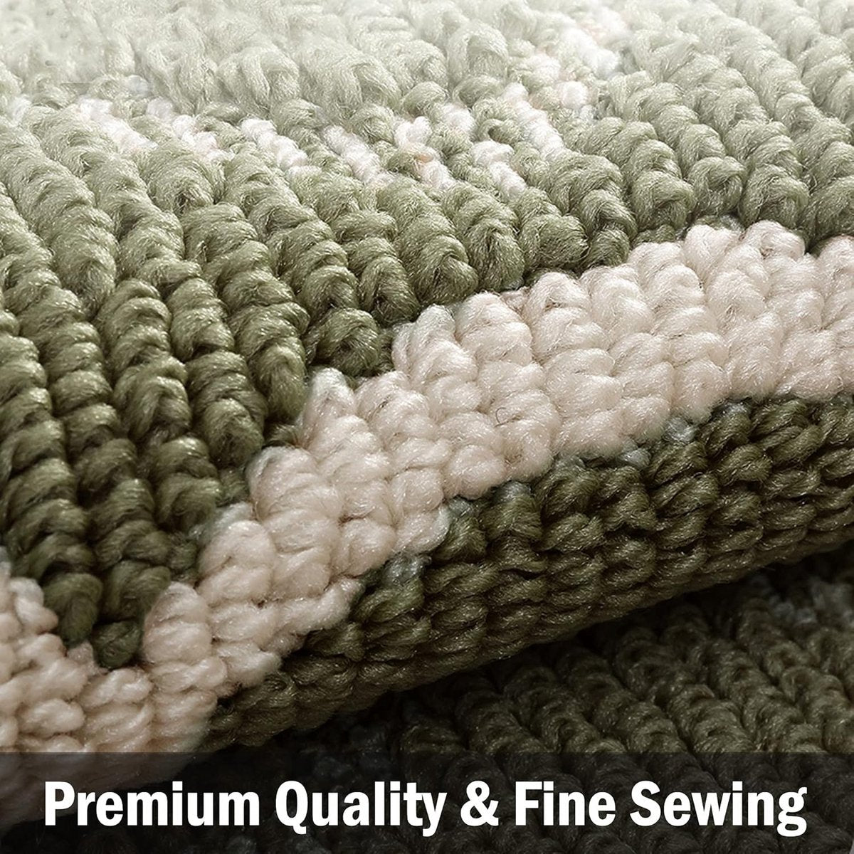 Washable Non Slip Door Mat, Green 50x80cm