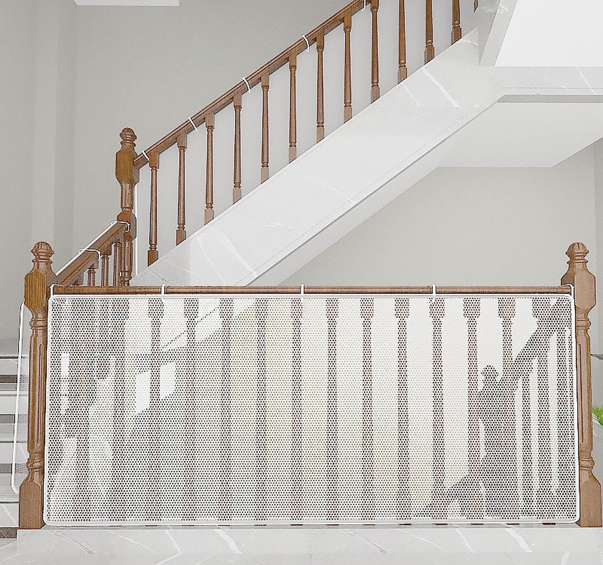 Child Safety Net, Roll Up Stair and Balcony Mesh White