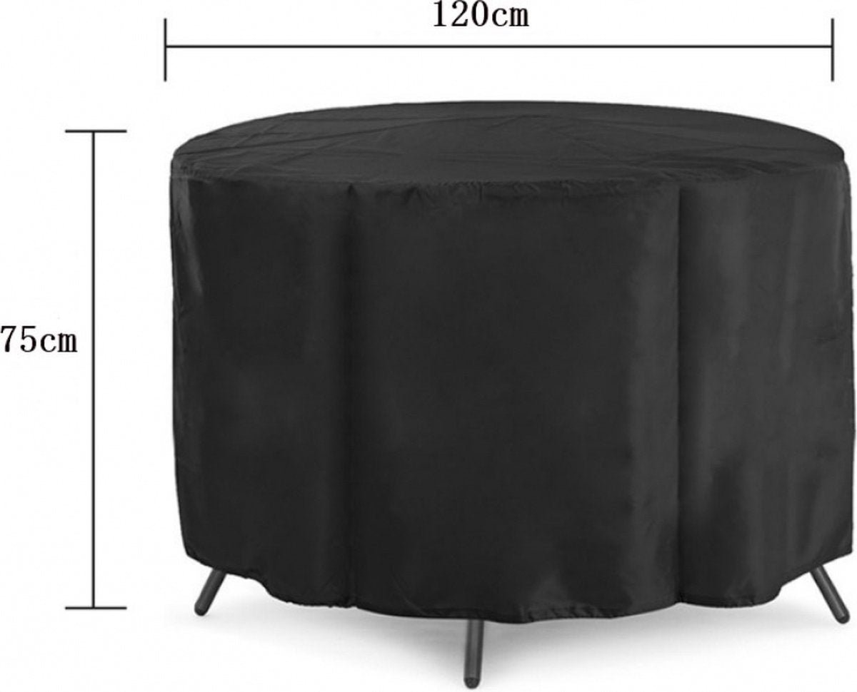 Round Table Cover Oxford 210D Black 120 x 75cm