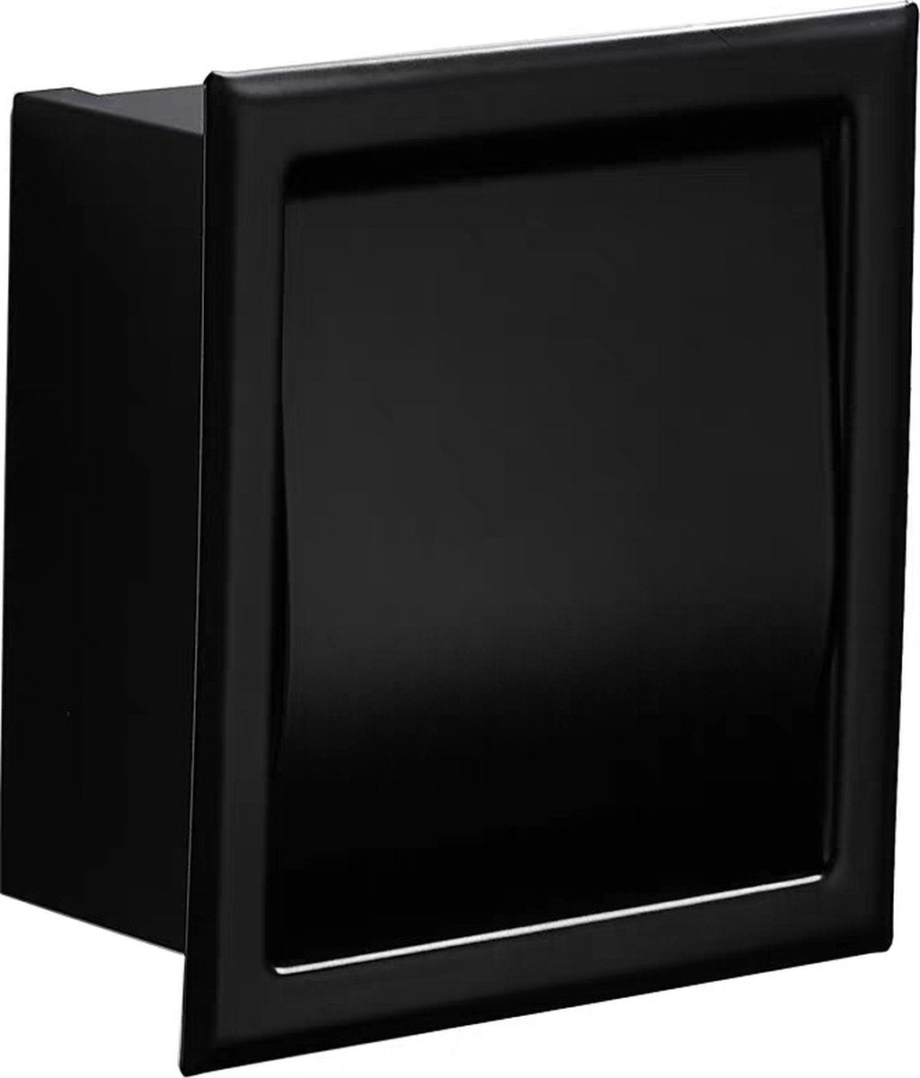 Close up of the black stainless steel body and paper opening