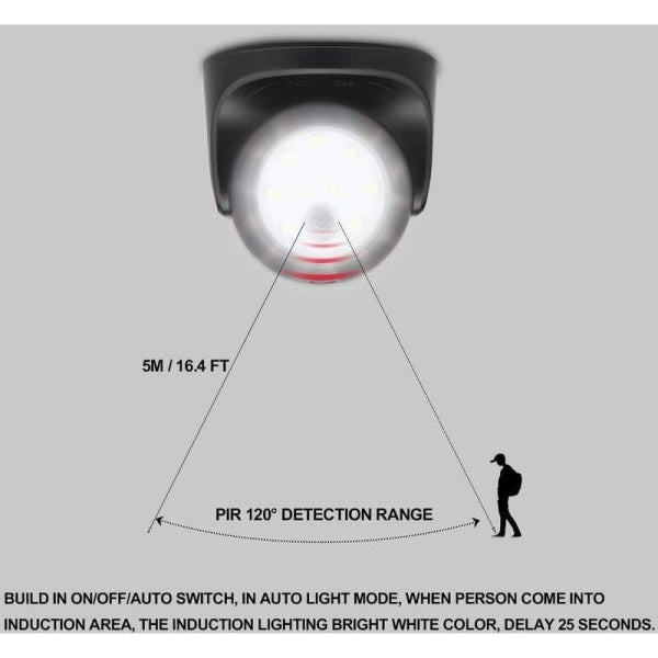 Casarano Motion Sensor Wall Light, 1000 Lumen, 360 Degree