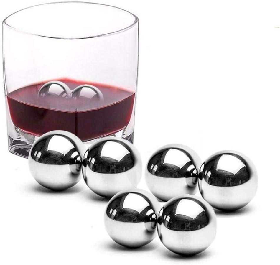 Bellagio set of six reusable stainless steel ice cubes for spirits