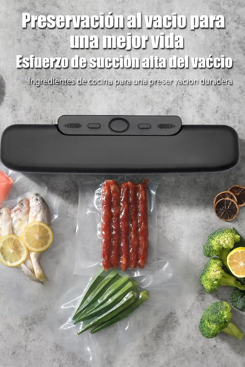Set of 50 BPA free vacuum sealing bags included with the machine