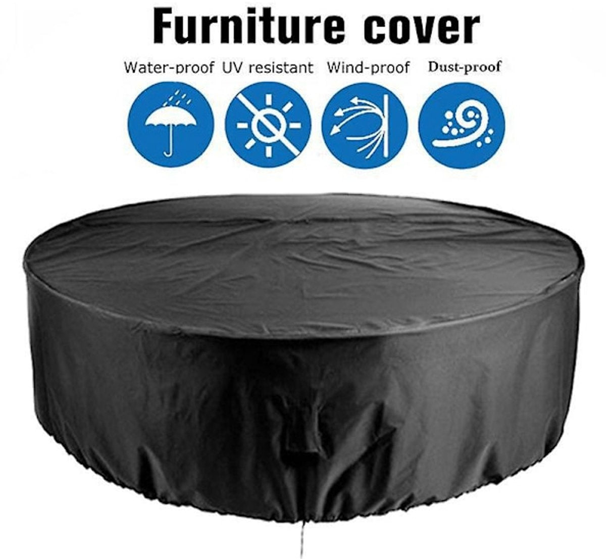 Round Table Cover Oxford Waterproof 227 x 100cm