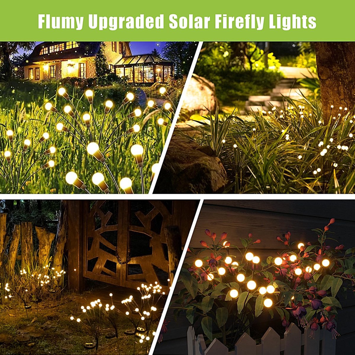 Copertino Solar Firefly Garden Lights, Warm White, 12 Pack