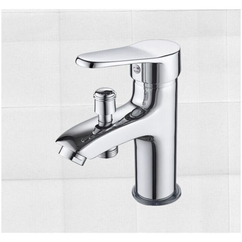 Alloy shower mixer valve shown with connection thread and hot and cold control
