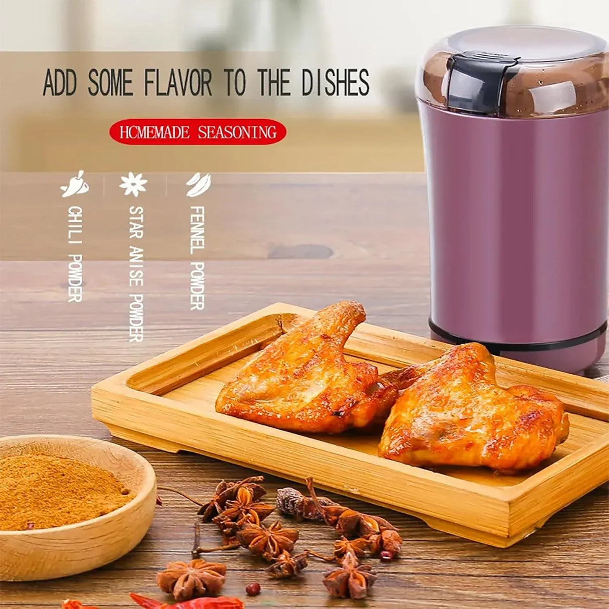 Fresh nut butter dispensed from the mini grinder