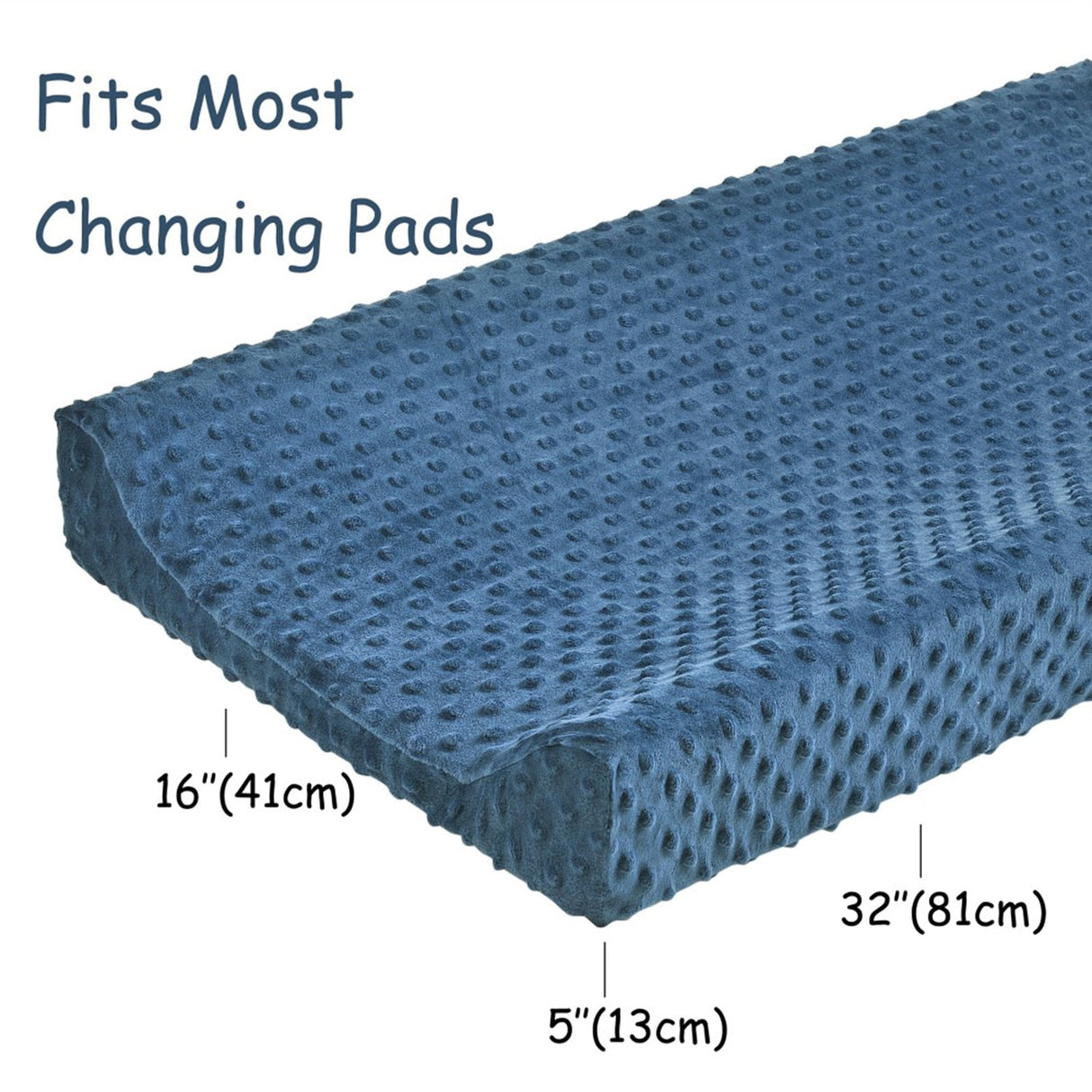 Navy soft baby change mat cover