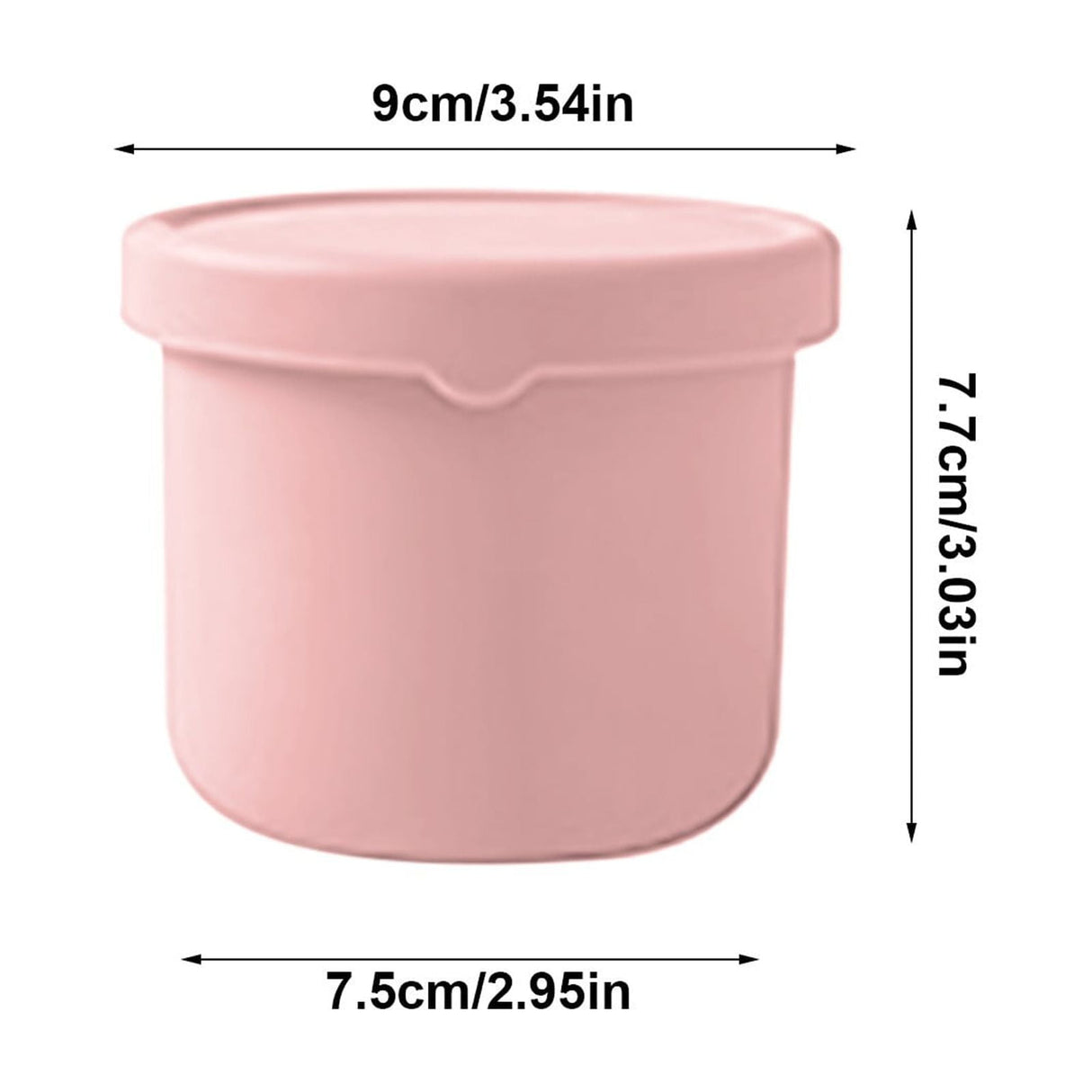 Pink reusable silicone baby snack container with lid