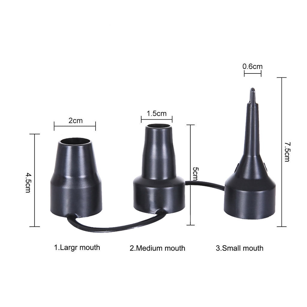 Castleguard Air Pump Nozzle Set, 3pcs Black