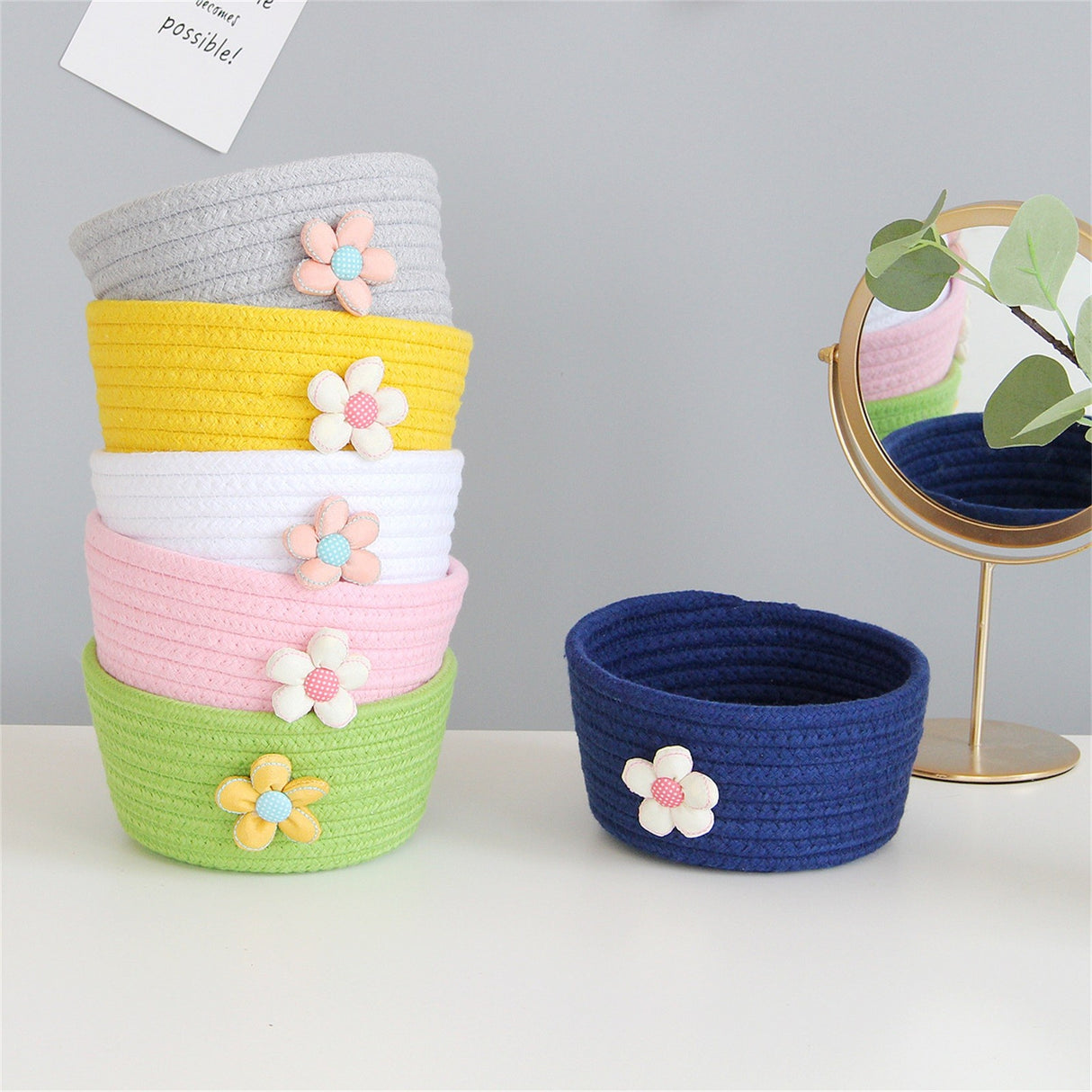 Small oval basket used for organising small items