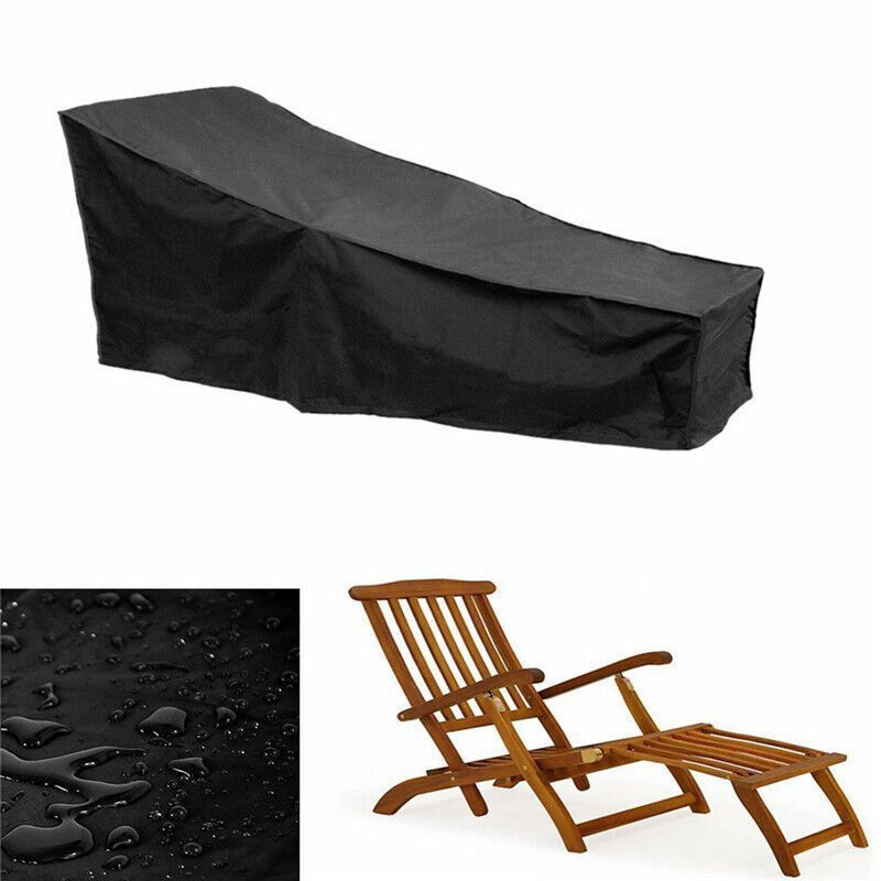 Sun Lounger Cover Oxford 210D, Black 208cm