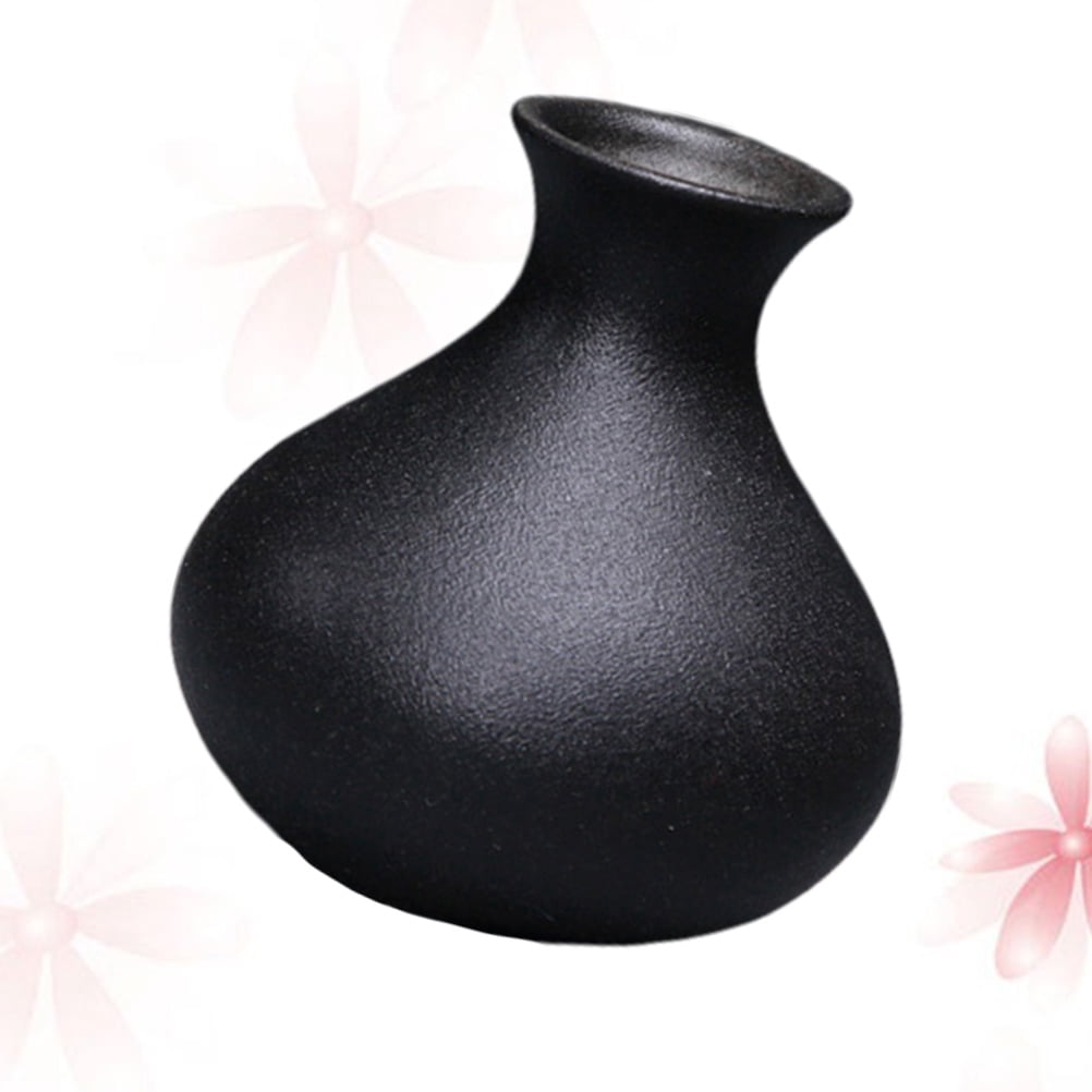 Spello Ceramic Table Vase, Black
