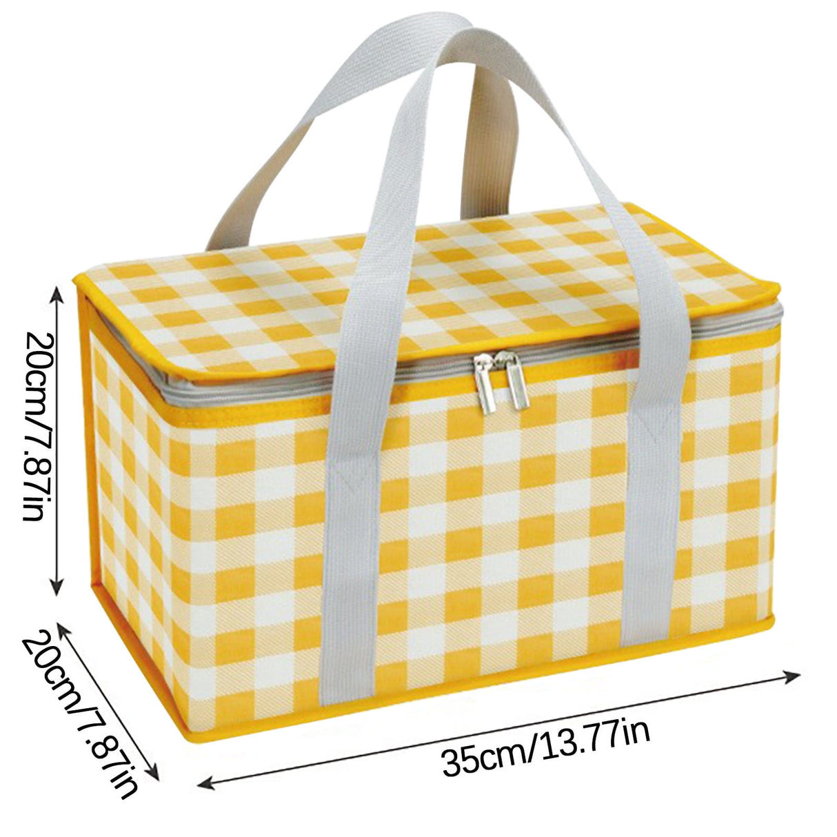 Bourdeilles Insulated Picnic Basket, Large Capacity, Yellow