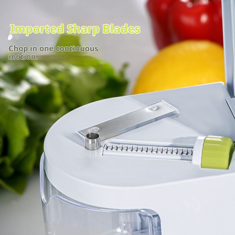 Spiralised carrot, cucumber and potato shapes made with the four blades
