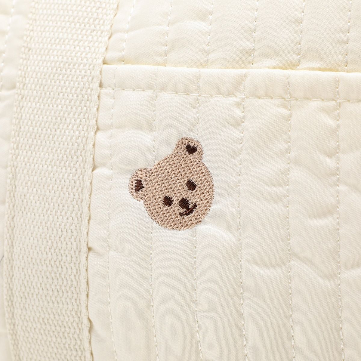 Quilted baby diaper tote bag with shoulder strap - view 4
