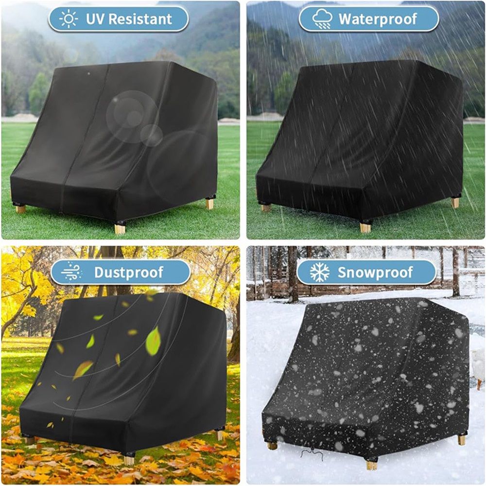 Waterproof Double Chaise Lounge Furniture Cover 34 x 37 x 34 Inch