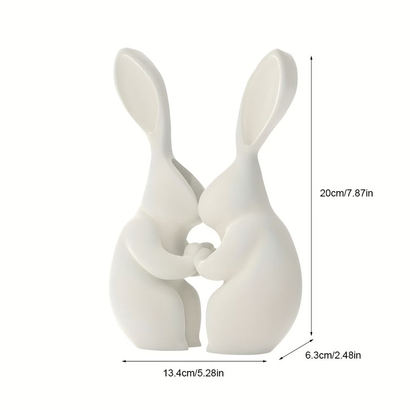 White bunny-shaped decorative flower vase