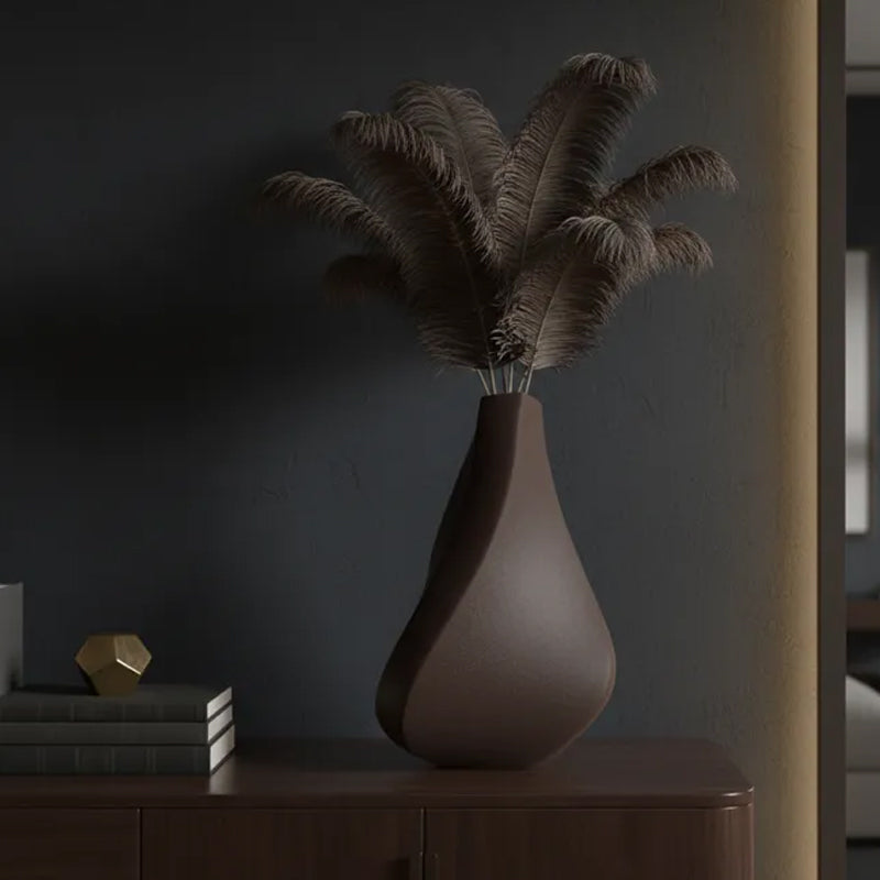 Bevagna 3D Printed Vase, Black
