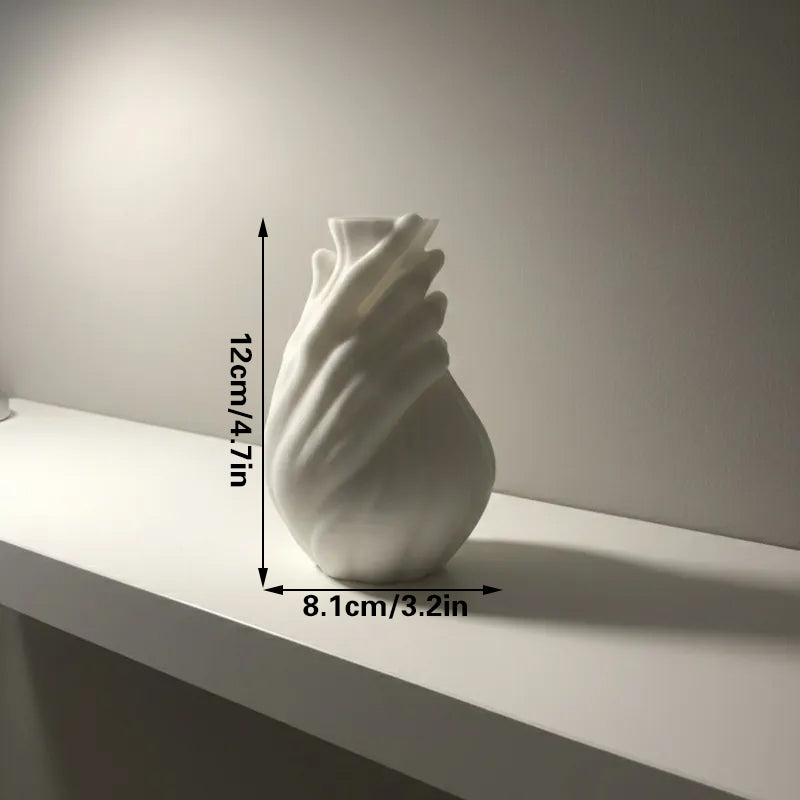 Norcia 3D Printed Vase, White