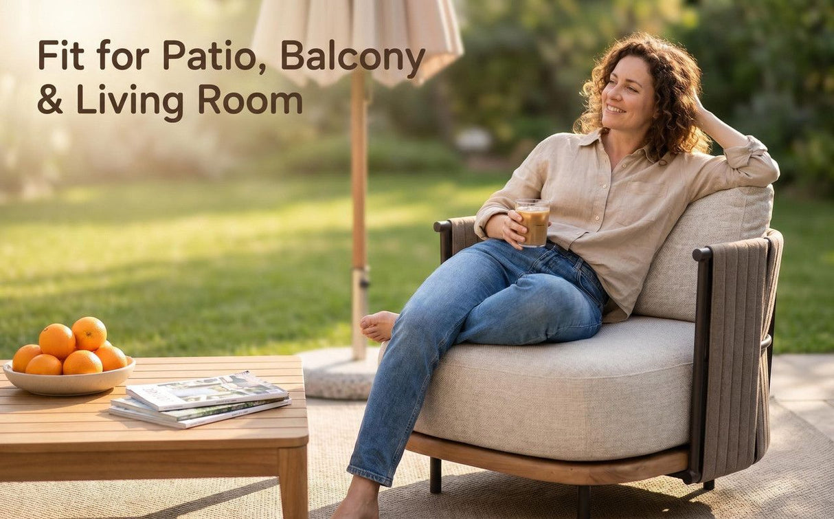 Greenwell Point Single Outdoor Sofa Chair, Light Grey
