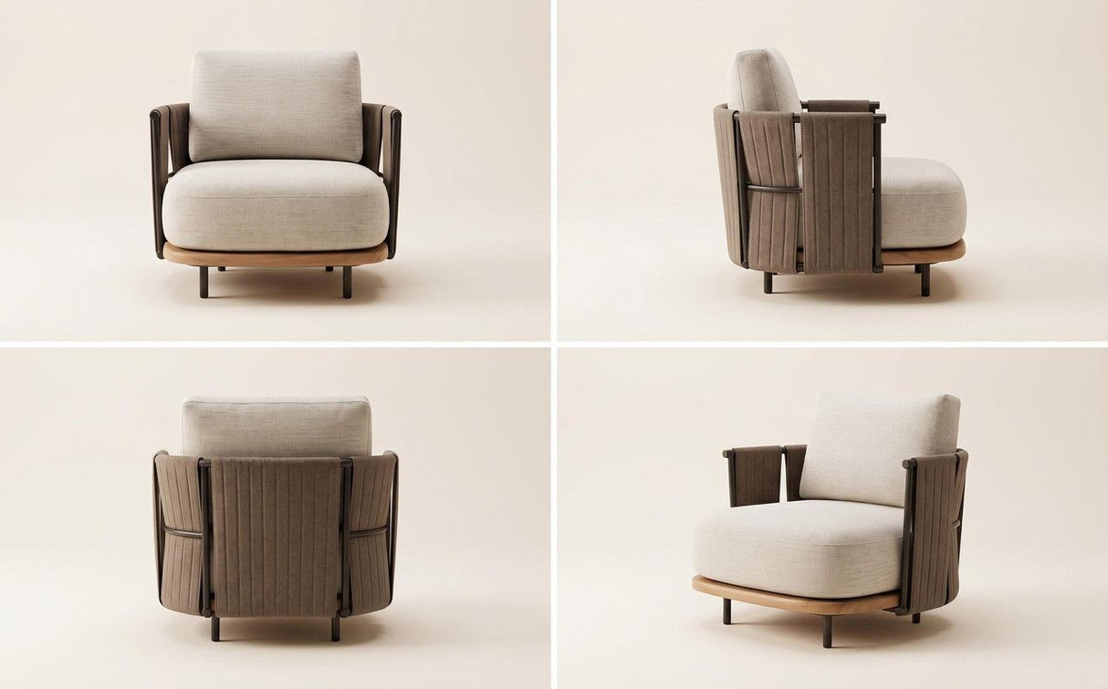 Greenwell Point Single Outdoor Sofa Chair, Light Grey