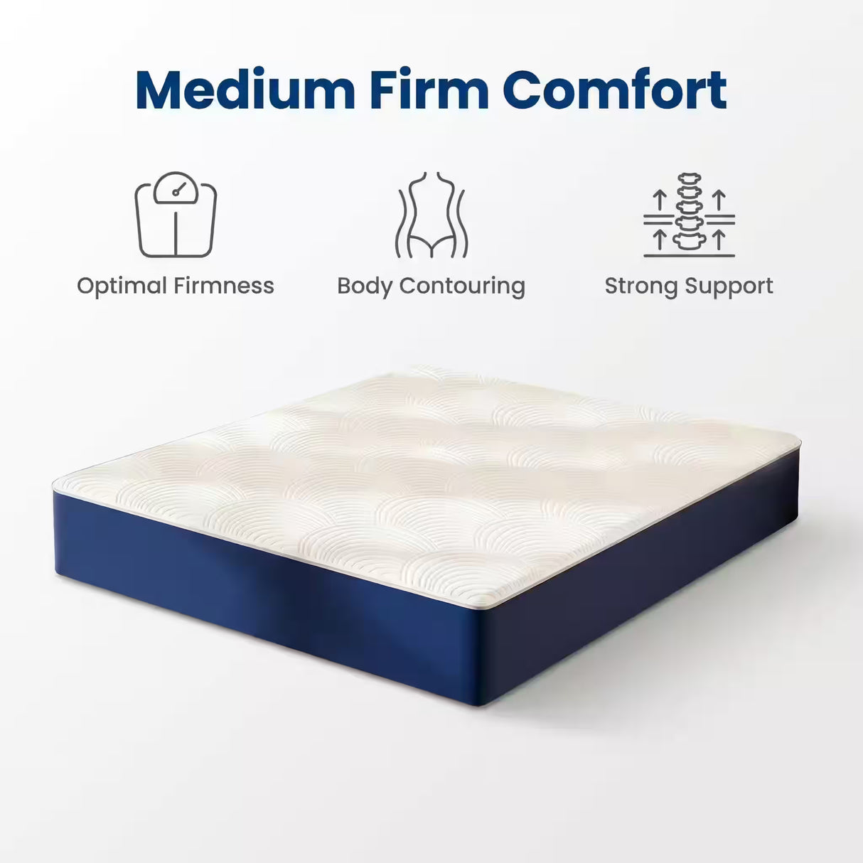 Gel memory foam hybrid mattress, 25cm king