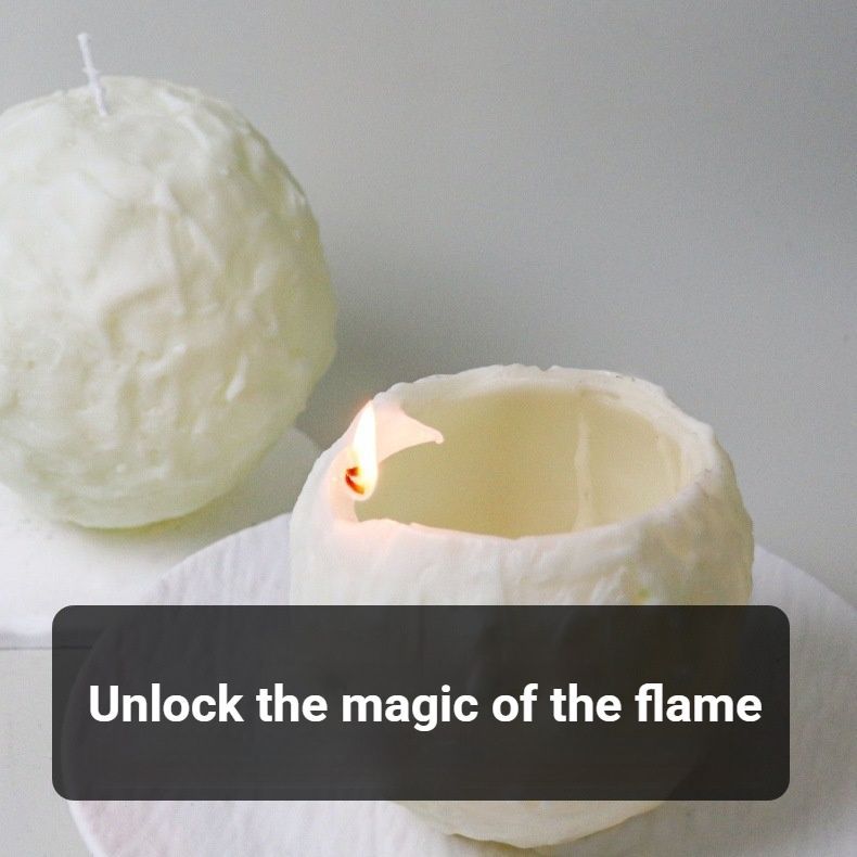 White spiral soy wax candle