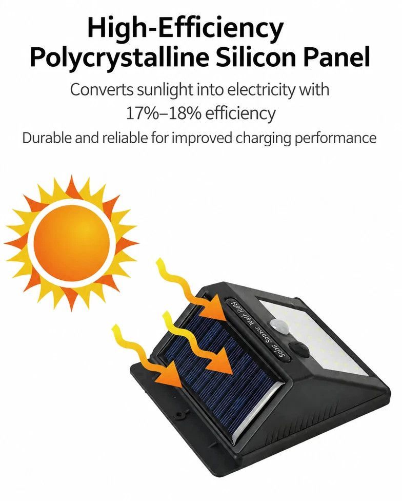 Solar Motion Sensor Triangular Wall Light Single Sided 20 LED