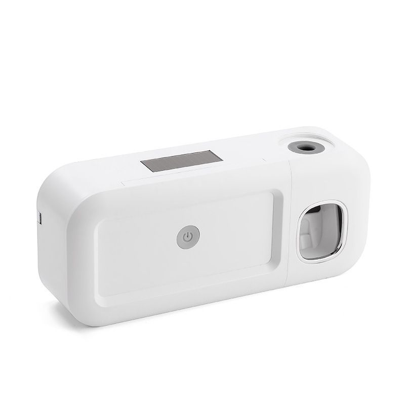 Cagliari wall mounted UV toothbrush holder in white with auto toothpaste dispenser