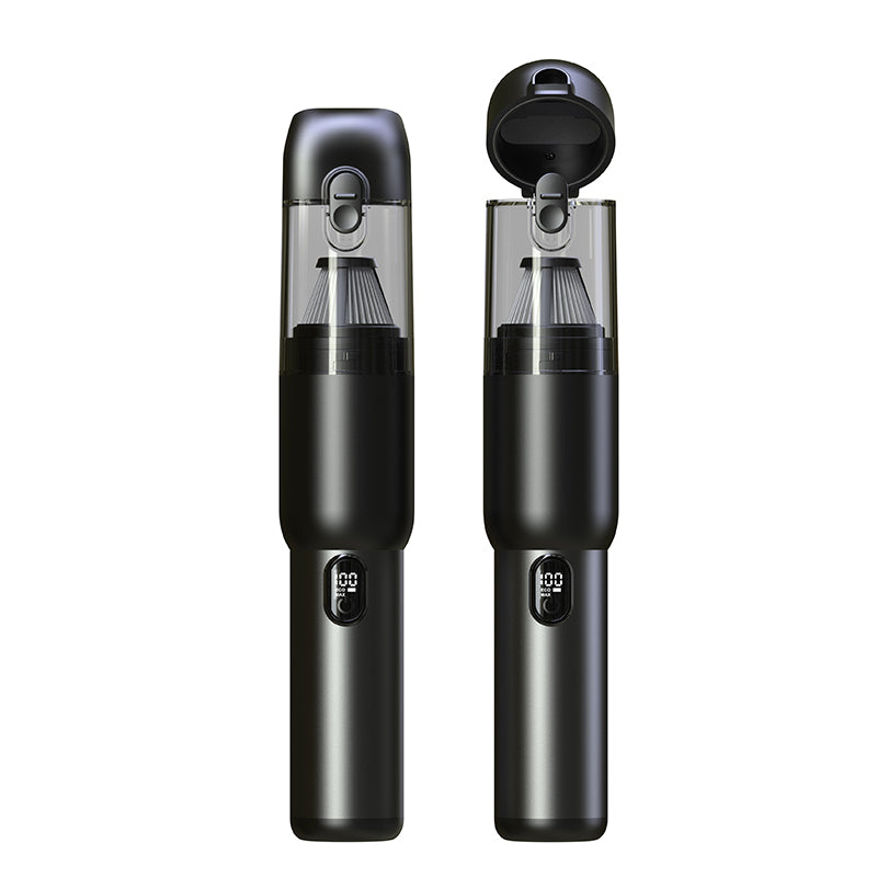 Lightweight cordless handheld vacuum with crevice nozzle and hose